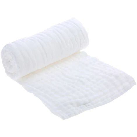 DOUFA Serviette De Bain Bebe Couverture Swaddle 100% Mousseline Cotton Super Soft Eau Absorbant Pour La Peau Delicate De Bebe 6 Couche 47 * 39 Pouces Blanc, Blanc 3 DOUFA Serviette De Bain Bebe Couverture Swaddle 100% Mousseline Cotton Super Soft Eau Absorbant Pour La Peau Delicate De Bebe 6 Couche 47 * 39 Pouces Blanc, Blanc