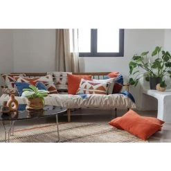 Edredon Brodé Mila Naturel 85 X 200 Cm Vivaraise - NATUREL -Plaid et couverture Soldes 40398219 5