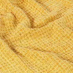 HAPPYSHOPPING Couverture En Coton 160 X 210 Cm Jaune Moutarde 9 HAPPYSHOPPING Couverture En Coton 160 X 210 Cm Jaune Moutarde -Plaid et couverture Soldes 40495932 3