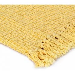 HAPPYSHOPPING Couverture En Coton 160 X 210 Cm Jaune Moutarde 11 HAPPYSHOPPING Couverture En Coton 160 X 210 Cm Jaune Moutarde -Plaid et couverture Soldes 40495932 5