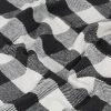HAPPYSHOPPING Couverture Coton Carreaux 160 X 210 Cm Anthracite -Plaid et couverture Soldes 40495966 1