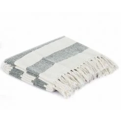 HAPPYSHOPPING Couverture Coton Rayures 220 X 250 Cm Vert Fonce 10 HAPPYSHOPPING Couverture Coton Rayures 220 X 250 Cm Vert Fonce -Plaid et couverture Soldes 40496001 4