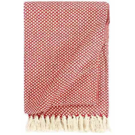 HAPPYSHOPPING Couverture En Coton 125 X 150 Cm Rouge 3 HAPPYSHOPPING Couverture En Coton 125 X 150 Cm Rouge