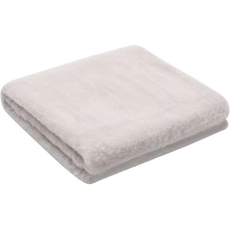 HAPPYSHOPPING Couverture 100x150 Cm Fausse Fourrure De Lapin Gris 3 HAPPYSHOPPING Couverture 100x150 Cm Fausse Fourrure De Lapin Gris