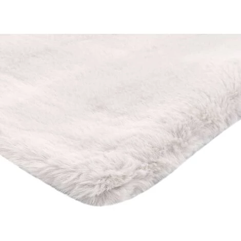 HAPPYSHOPPING Couverture 100x150 Cm Fausse Fourrure De Lapin Gris 7 HAPPYSHOPPING Couverture 100x150 Cm Fausse Fourrure De Lapin Gris – Image 5