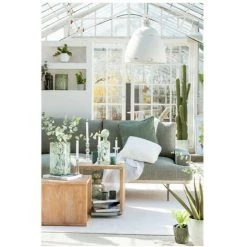 LES TENDANCES Plaid à Franges Tissu Blanc Azura -Plaid et couverture Soldes 40648873 4