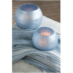 LES TENDANCES Plaid Tissu Bleu à Rayures Blanches Marino -Plaid et couverture Soldes 40649224 4