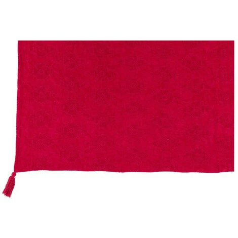 LES TENDANCES Plaid Tissu Coton Rose Foncé Ocel 4 LES TENDANCES Plaid Tissu Coton Rose Foncé Ocel – Image 2