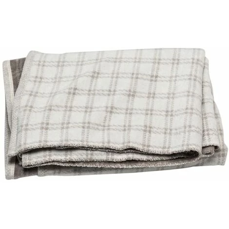 NO NAME Couverture Cerf Carreaux 200 X 150 Cm Fumée - Gris 3 NO NAME Couverture Cerf Carreaux 200 X 150 Cm Fumée - Gris