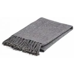 ZAGO Plaid Gris Et Fil Métal 130cm - Gris -Plaid et couverture Soldes 41020303 3