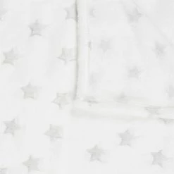 Paris Prix - Plaid Enfant "phosphorescent étoile" 120x150cm Blanc -Plaid et couverture Soldes 41028638 2
