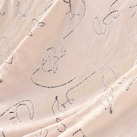 Paris Prix - Plaid "arty Line" 125x150cm Rose & Argent 4 Paris Prix - Plaid "arty Line" 125x150cm Rose & Argent – Image 2