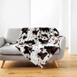 Paris Prix - Plaid Imitation Fourrure "western" 125x150cm Marron