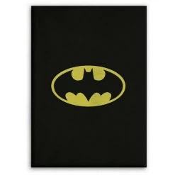 AYMAX Plaid Polaire Batman Avec Logo Chauve Souris 100x140cm - Noir