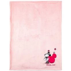POREE HAVLIK Disney Minnie Couverture Bi-matière 75x100cm - Rose
