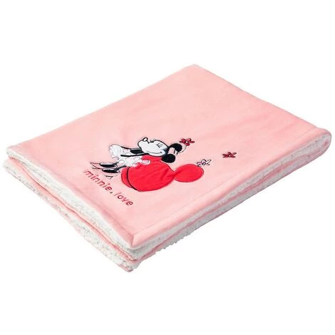 POREE HAVLIK Disney Minnie Couverture Bi-matière 75x100cm - Rose 4 POREE HAVLIK Disney Minnie Couverture Bi-matière 75x100cm - Rose – Image 2