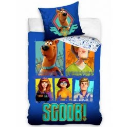 ARGOFIELD Parure De Lit Réversible Et Taie D'oreiller Equipe Complète Scooby Doo - 140 Cm X 200 Cm - Bleu