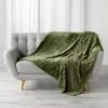 Paris Prix - Plaid Flanelle Uni "kalie" 125x150cm Kaki