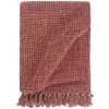 HAPPYSHOPPING Couverture En Coton 220 X 250 Cm Bordeaux