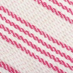 HAPPYSHOPPING Couverture Coton A Rayures 220 X 250 Cm Rose Et Blanc -Plaid et couverture Soldes 41371532 5