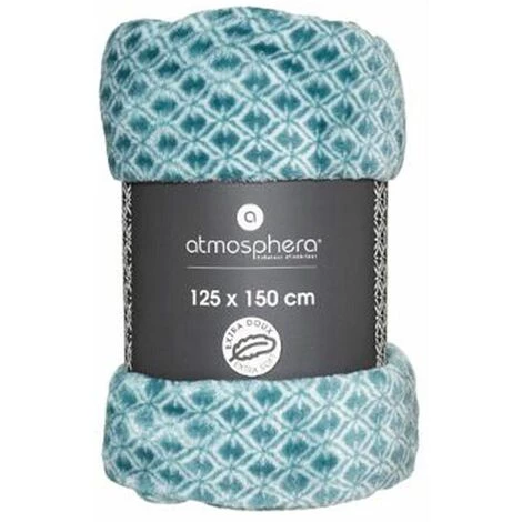 ATMOSPHERA, CRATEUR D'INTRIEUR Plaid Flanelle Imprimé "Otto" 125x150cm Bleu 5 ATMOSPHERA, CRATEUR D'INTRIEUR Plaid Flanelle Imprimé "Otto" 125x150cm Bleu – Image 3