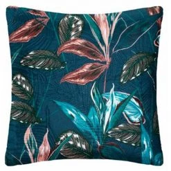 ATMOSPHERA, CRŽATEUR D'INTŽRIEUR Dessus De Lit & 2 Taies "Hoja" 240x260cm Bleu -Plaid et couverture Soldes 41427868 2