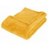 ATMOSPHERA, CRATEUR D'INTRIEUR Plaid Microfibre "Polaire" 125x150cm Ocre -Plaid et couverture Soldes 41427936 1