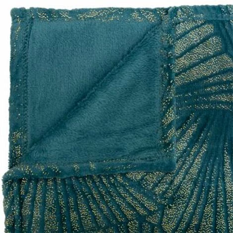 ATMOSPHERA, CRATEUR D'INTRIEUR Plaid Flanelle 3D "Juka" 125x150cm Bleu Canard 4 ATMOSPHERA, CRATEUR D'INTRIEUR Plaid Flanelle 3D "Juka" 125x150cm Bleu Canard – Image 2