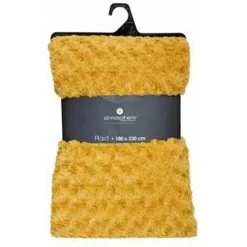 ATMOSPHERA, CRATEUR D'INTRIEUR Plaid Imitation Fourrure "Bouclée" 180x230cm Ocre 7 ATMOSPHERA, CRATEUR D'INTRIEUR Plaid Imitation Fourrure "Bouclée" 180x230cm Ocre -Plaid et couverture Soldes 41429970 3