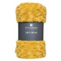 ATMOSPHERA, CRATEUR D'INTRIEUR Plaid Imitation Fourrure "Bouclée" 120x160cm Ocre 7 ATMOSPHERA, CRATEUR D'INTRIEUR Plaid Imitation Fourrure "Bouclée" 120x160cm Ocre -Plaid et couverture Soldes 41429974 3