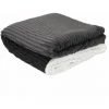 Paris Prix - Plaid Flanelle Côtelé "sherpa" 180x220cm Gris -Plaid et couverture Soldes 41651600 1