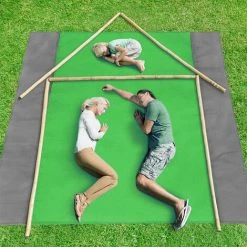 DEVENIRRICHE Couverture De Plage Anti-sable, Extra Large Couvertures De Pique-nique En Plein Air Sans Sable, Imperméable Et Léger, Tapis Anti-sable Pour 4-7 Adultes, Voyage, Fête, Sport, Camping, Randonnée, 200 * 140 Cm, Orange + Gris -Plaid et couverture Soldes 41657919 4