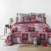 DOUCEUR D'INTÉRIEUR Couvre-lit 2 Personnes Matelassé 220x240 Sweet Heart Microfibre - Rouge -Plaid et couverture Soldes 42007728 1