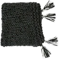 COTE TABLE Plaid Laine Anthracite Chalin 170x130cm - Anthracite -Plaid et couverture Soldes 42182746 2