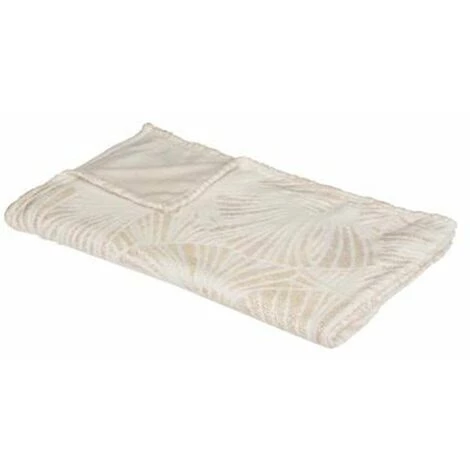 ATMOSPHERA, CRATEUR D'INTRIEUR Plaid Flanelle 3D "Juka" 125x150cm Ivoire 3 ATMOSPHERA, CRATEUR D'INTRIEUR Plaid Flanelle 3D "Juka" 125x150cm Ivoire