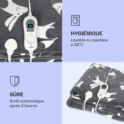 Klarstein Dr. Watson XXL Couverture électrique 3 Niveaux De Puissance Lavable 200 X 180cm Coral Fleece 6 Klarstein Dr. Watson XXL Couverture électrique 3 Niveaux De Puissance Lavable 200 X 180cm Coral Fleece – Image 4