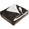 FEMOR Couverture Chauffante Électrique 180x130cm, Flanelle Couvertures Chauffantes, Réchauffement De La Minuterie, Avec 3 Niveaux De Température,Protection Contre La Surchauffe,Nettoyable,Couleur Chocolat -Plaid et couverture Soldes 42674365 1