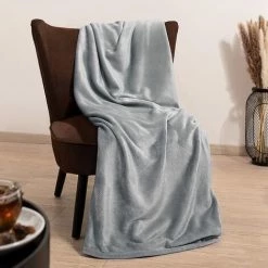 DEVENIRRICHE Couverture Moelleuse Et Confortable - Couverture De Haute Qualité, Couverture En Polaire Super Douce Comme Jeté De Canapé, Couvre-lit Ou Couverture De Salon, Gris, 200 X 230 Cm -Plaid et couverture Soldes 42729783 4
