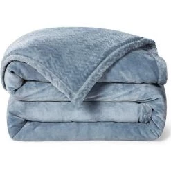 BARES Couverture Plaid Canape 150 X 200 Cm Gris Clair + Gris, 460 GSM Couverture En Flanelle épaisse Double Couche Douce Et Confortable - Couverture Lit, Housse De Canapé, Couvre -Facile à Entretenir