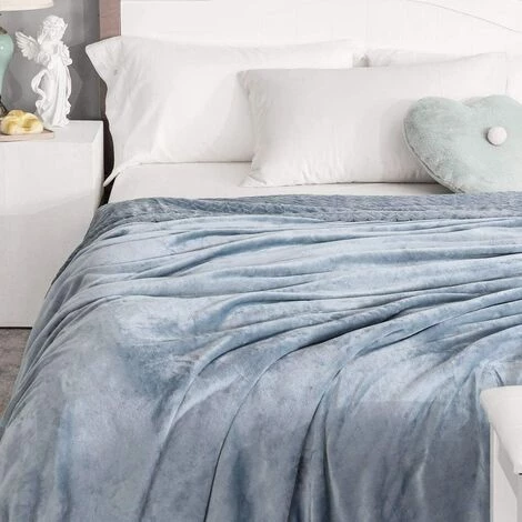 BARES Couverture Plaid Canape 150 X 200 Cm Gris Clair + Gris, 460 GSM Couverture En Flanelle épaisse Double Couche Douce Et Confortable - Couverture Lit, Housse De Canapé, Couvre -Facile à Entretenir 5 BARES Couverture Plaid Canape 150 X 200 Cm Gris Clair + Gris, 460 GSM Couverture En Flanelle épaisse Double Couche Douce Et Confortable - Couverture Lit, Housse De Canapé, Couvre -Facile à Entretenir – Image 3