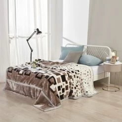 BARES Couverture Polaire 150x200cm Plaid Canape Dangle Couverture Vivante En Microfibre Moelleux, Chaud Et Doux Idéal Pour Les Adultes Et Les Enfants