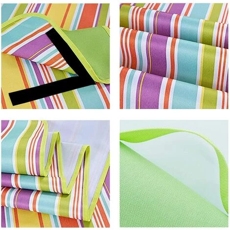 BARES Tapis De Plage Couverture De Pique-Nique, 145X 180 CM Grand Imperméable Couverture Picnic Avec Poignée,Couverture De Plage Pour Camping, Randonnée Et Jardin 6 BARES Tapis De Plage Couverture De Pique-Nique, 145X 180 CM Grand Imperméable Couverture Picnic Avec Poignée,Couverture De Plage Pour Camping, Randonnée Et Jardin – Image 4