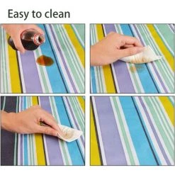 BARES Couverture De Pique-Nique Imperméable, Pliable Camping Picnic 200x146 CM Pour Le Jardin Le Camping Et La Plage Etc Tapis De Sol Isolant Extér -Plaid et couverture Soldes 42948462 3