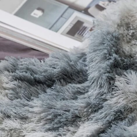 BARES Couverture, Couverture En Fausse Fourrure Moelleuse 160x200cm, Plaid Polaire Gris, Couvre Lit, Plaid Doux, Couverture Canape 7 BARES Couverture, Couverture En Fausse Fourrure Moelleuse 160x200cm, Plaid Polaire Gris, Couvre Lit, Plaid Doux, Couverture Canape – Image 5