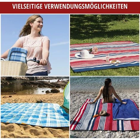 BRIDAY Couverture De Voyage Avec Dos En Aluminium, Couverture De Pique-Nique, Couverture De Camping, Couverture De Plage, Avec Poignée De Transport 200 X 200 Cm 5 BRIDAY Couverture De Voyage Avec Dos En Aluminium, Couverture De Pique-Nique, Couverture De Camping, Couverture De Plage, Avec Poignée De Transport 200 X 200 Cm – Image 3