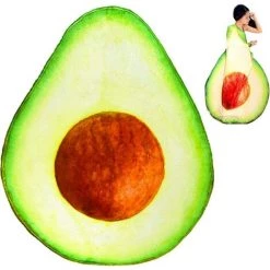 BRIDAY Couverture En Peluche Avocat Flanelle Douce Dessin Animé Fruits Canapé Couvertures 59 X 71 Pouces Pour Enfants Adultes, Légère Confortable Et Chaude Grande Couverture De Serviette Pour Lit Canapé Canapé Plage Voyage Camping