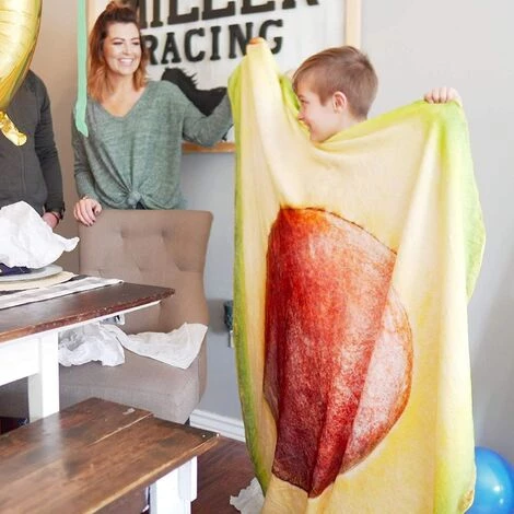 BRIDAY Couverture En Peluche Avocat Flanelle Douce Dessin Animé Fruits Canapé Couvertures 59 X 71 Pouces Pour Enfants Adultes, Légère Confortable Et Chaude Grande Couverture De Serviette Pour Lit Canapé Canapé Plage Voyage Camping 4 BRIDAY Couverture En Peluche Avocat Flanelle Douce Dessin Animé Fruits Canapé Couvertures 59 X 71 Pouces Pour Enfants Adultes, Légère Confortable Et Chaude Grande Couverture De Serviette Pour Lit Canapé Canapé Plage Voyage Camping – Image 2