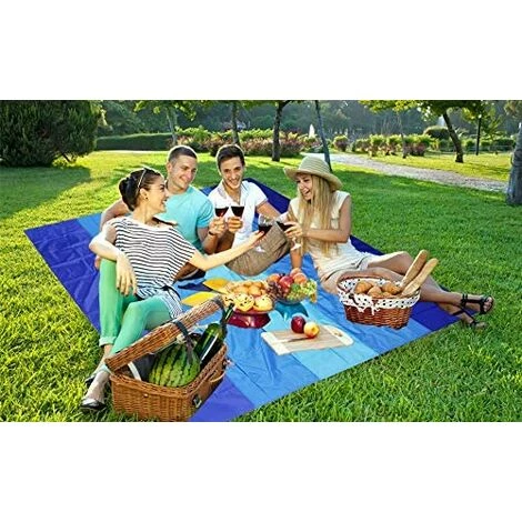 BRIDAY Couverture De Plage, Tapis De Plage Résistant Au Sable 79 "X 83" Pour 4-7 Adultes Tapis De Pique-nique Extérieur Imperméable à Séchage Rapide Pour Voyage, Camping, Randonnée 7 BRIDAY Couverture De Plage, Tapis De Plage Résistant Au Sable 79 "X 83" Pour 4-7 Adultes Tapis De Pique-nique Extérieur Imperméable à Séchage Rapide Pour Voyage, Camping, Randonnée – Image 5