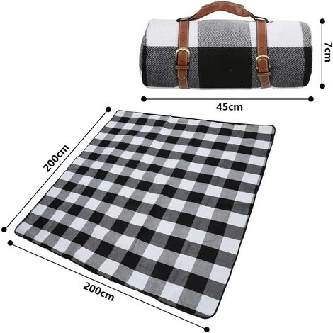 BRIDAY Picknickdecke Groß Decke 200 * 200CM Wasserdicht Ultraleicht Campingdecke, Stranddecke Mit Tragegriff Gürtel Für Picknick Camping Park Festivals 4 BRIDAY Picknickdecke Groß Decke 200 * 200CM Wasserdicht Ultraleicht Campingdecke, Stranddecke Mit Tragegriff Gürtel Für Picknick Camping Park Festivals – Image 2
