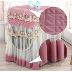 BRIDAY Couverture De Machine à Laver à Tambour Couverture Anti-poussière Pour Couverture De Machine à Laver Dentelle Turbo Tambour Nouvelle Couverture De Protection Solaire De Machine à Laver -Plaid et couverture Soldes 43155561 5